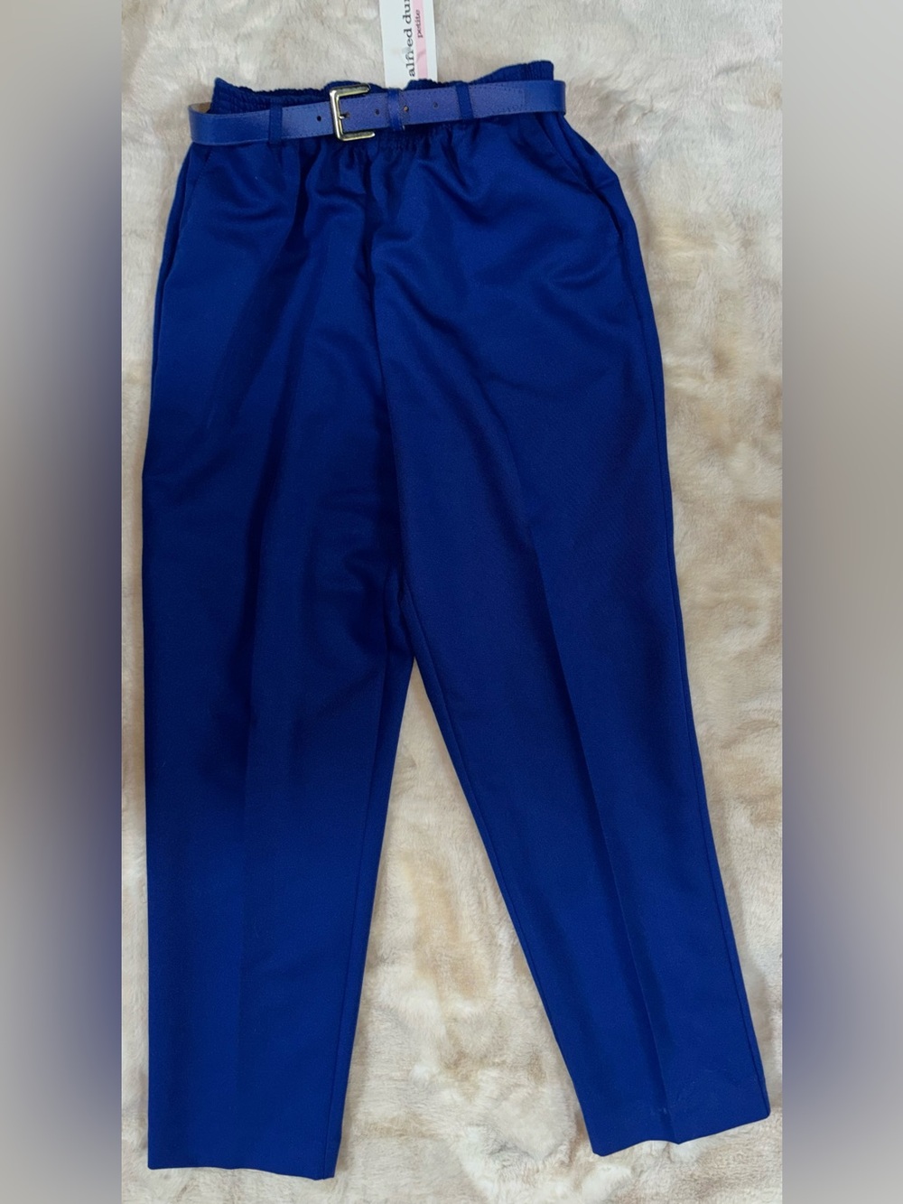 Alfred Dunner Emerald Isle Pants Cobalt 8 Petite NWT